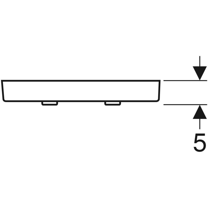 Immagine di Geberit SELNOVA COMFORT distanziatore per vaso sospeso, colore bianco finitura lucido 500.957.00.7