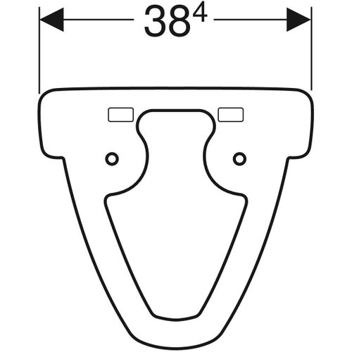 Immagine di Geberit SELNOVA COMFORT distanziatore per vaso sospeso, colore bianco finitura lucido 500.957.00.7