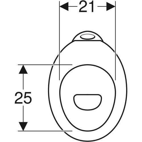Immagine di Geberit BAMBINI vaso a pavimento a cacciata, senza fori per sedile del vaso e con scarico verticale, colore bianco finitura lucido 500.883.00.1