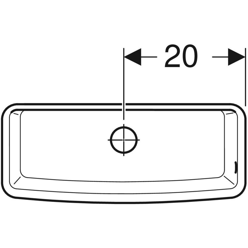 Immagine di Geberit PUBLICA cassetta di risciacquo esterna con possibilità di interruzione del risciacquo, allacciamento idrico laterale o posteriore centrale, colore bianco finitura lucido 500.884.00.1