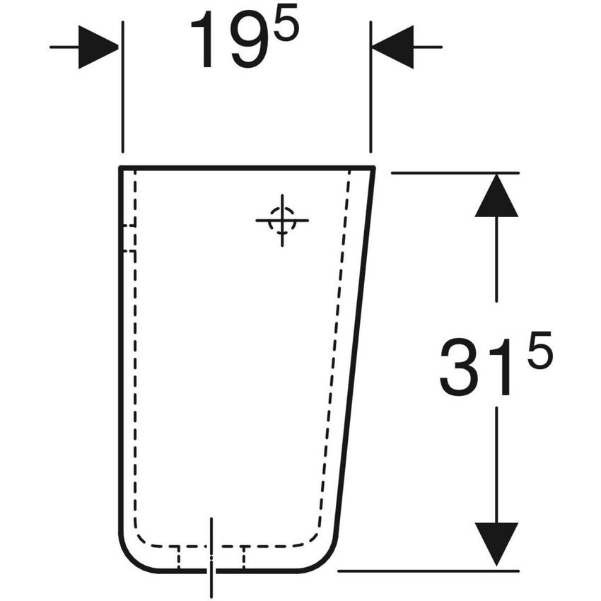Immagine di Geberit PUBLICA cassetta di risciacquo esterna con possibilità di interruzione del risciacquo, allacciamento idrico laterale o posteriore centrale, colore bianco finitura lucido 500.884.00.1