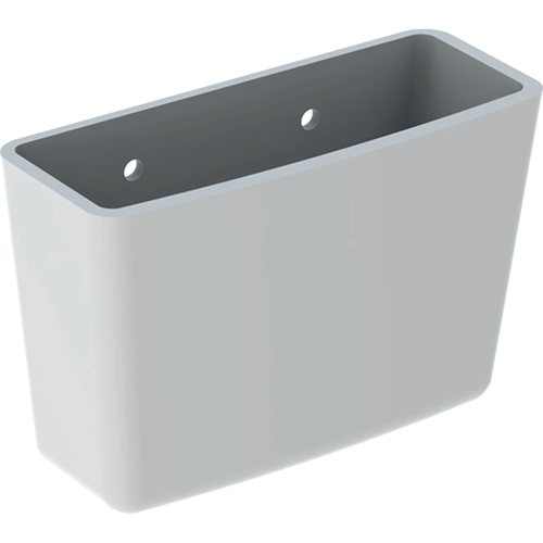 Immagine di Geberit PUBLICA cassetta di risciacquo esterna con possibilità di interruzione del risciacquo, allacciamento idrico laterale o posteriore centrale, colore bianco finitura lucido 500.884.00.1