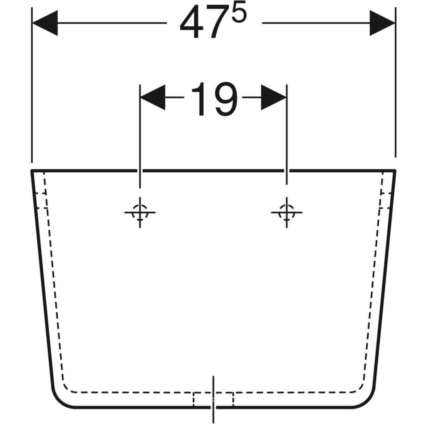 Immagine di Geberit PUBLICA cassetta di risciacquo esterna con possibilità di interruzione del risciacquo, allacciamento idrico laterale o posteriore centrale, colore bianco finitura lucido 500.884.00.1