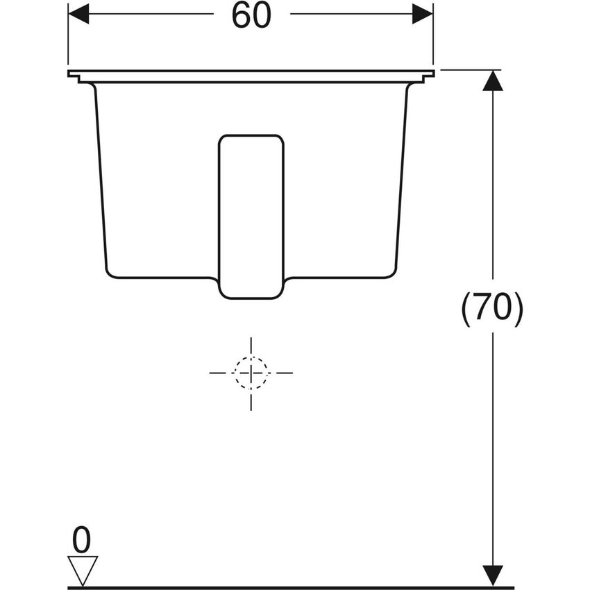 Immagine di Geberit PUBLICA lavatoio L.60 cm polivalente, con superficie di lavaggio inclinata, colore bianco finitura lucido 500.831.00.1
