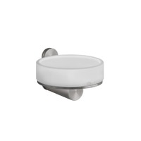 Immagine di Gessi 316 ACCESSORI porta sapone a parete bianco, finitura steel brushed 54701#239