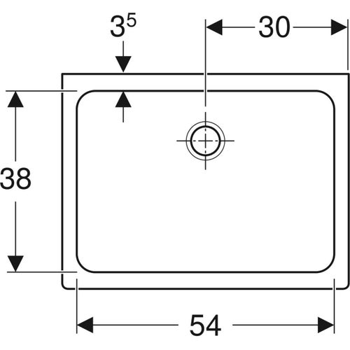 Immagine di Geberit PUBLICA RUSCELLO lavatoio L.60 cm polivalente, colore bianco finitura lucido 500.885.00.1