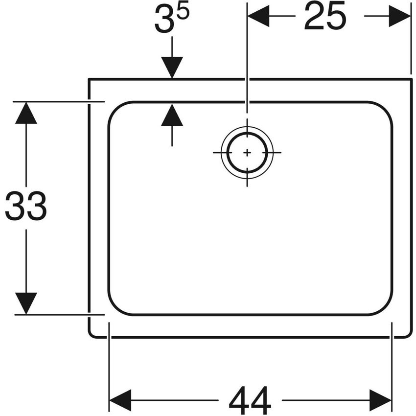 Immagine di Geberit PUBLICA RUSCELLO lavatoio L.50 cm polivalente, colore bianco finitura lucido 500.894.00.1