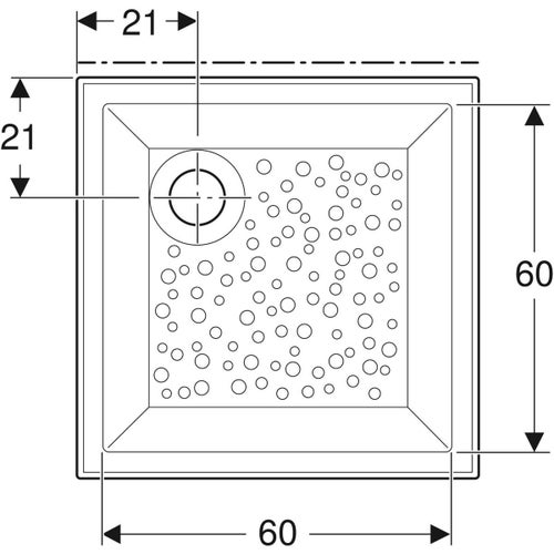 Immagine di Geberit BASTIA piatto doccia quadrato 70 cm, colore bianco finitura lucido 00720200000001
