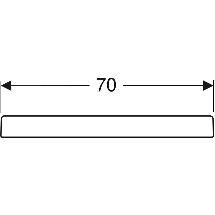 Immagine di Geberit BASTIA piatto doccia quadrato 70 cm, colore bianco finitura lucido 00720200000001
