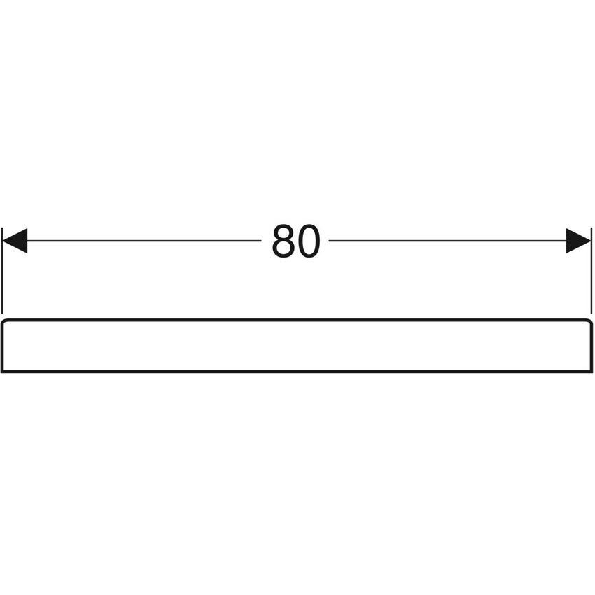 Immagine di Geberit BASTIA piatto doccia quadrato 80 cm, colore bianco finitura lucido 00721200000001