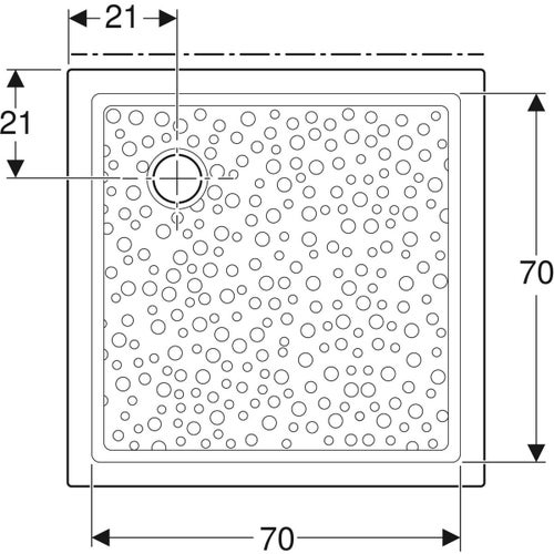 Immagine di Geberit BASTIA piatto doccia quadrato 80 cm, colore bianco finitura lucido 00721200000001