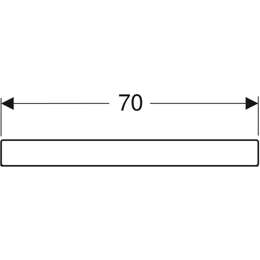 Immagine di Geberit BASTIA piatto doccia rettangolare L.90 P.70 cm, colore bianco finitura lucido 00725200000001