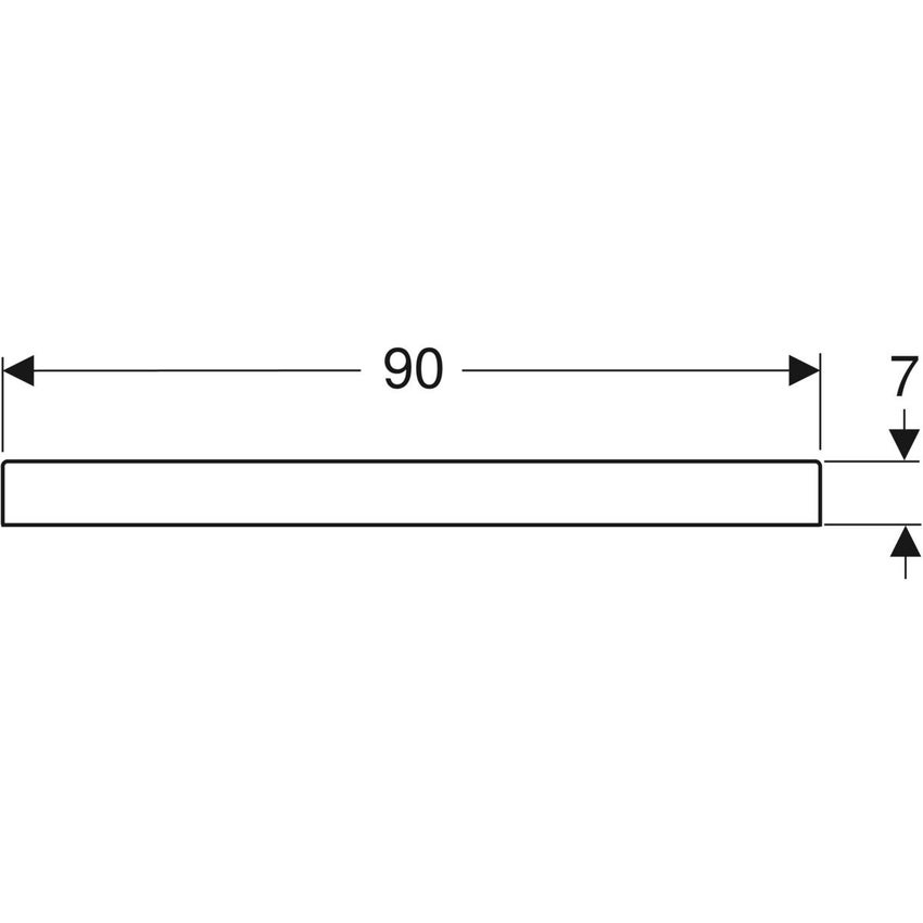 Immagine di Geberit BASTIA piatto doccia rettangolare L.90 P.70 cm, colore bianco finitura lucido 00725200000001