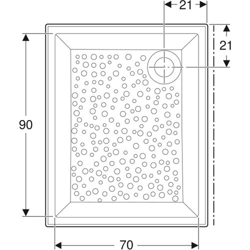 Immagine di Geberit BASTIA piatto doccia rettangolare L.100 P.80 cm, colore bianco finitura lucido 00728200000001