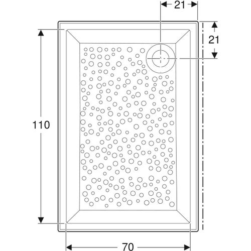 Immagine di Geberit BASTIA piatto doccia rettangolare L.120 P.80 cm, colore bianco finitura lucido 00729200000001