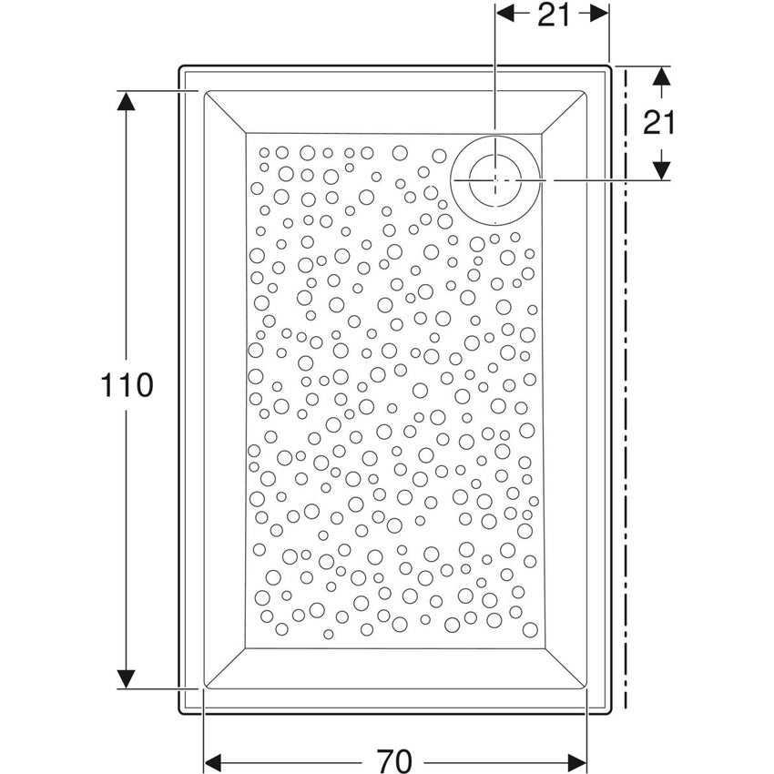Immagine di Geberit BASTIA piatto doccia rettangolare L.120 P.80 cm, colore bianco finitura lucido 00729200000001