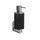 Gessi 316 ACCESSORI porta dispenser a parete con bicchiere nero, finitura steel brushed 54714#239