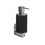 Immagine di Gessi 316 ACCESSORI porta dispenser a parete con bicchiere nero, finitura steel brushed 54714#239