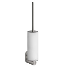 Immagine di Gessi 316 ACCESSORI porta scopino a parete bianco, finitura steel brushed 54719#239
