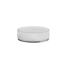 Immagine di Gessi 316 ACCESSORI porta sapone da appoggio bianco, finitura steel brushed 54725#239