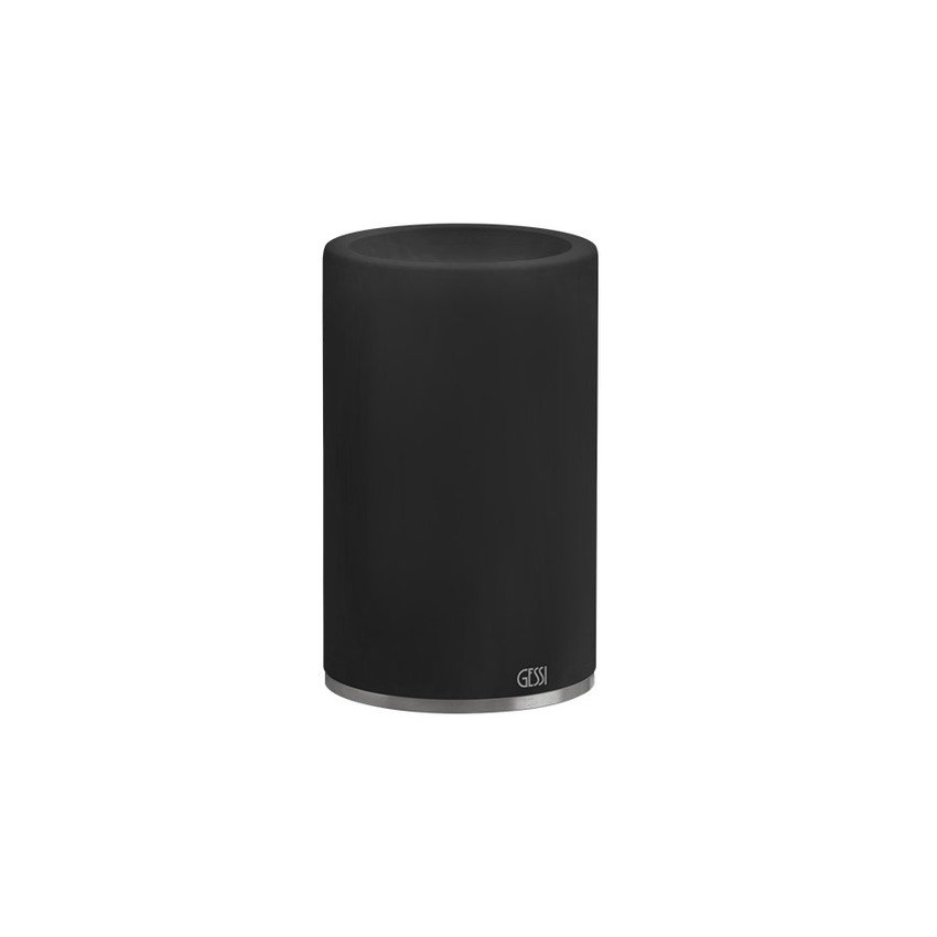 Immagine di Gessi 316 ACCESSORI bicchiere nero da appoggio, finitura steel brushed 54732#239