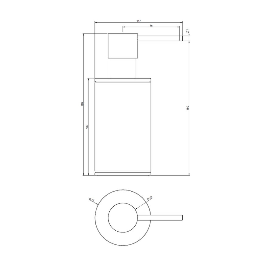 Immagine di Gessi 316 ACCESSORI porta dispenser d'appoggio con bicchiere bianco, finitura steel brushed 54737#239