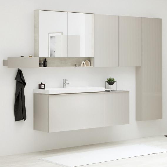 Immagine di Geberit ACANTO mobile contenitore sospeso L.45 cm, con cassetto interno, corpo colore grigio sabbia finitura opaco, cassetti colore grigio sabbia finitura vetro lucido 500.618.JL.2