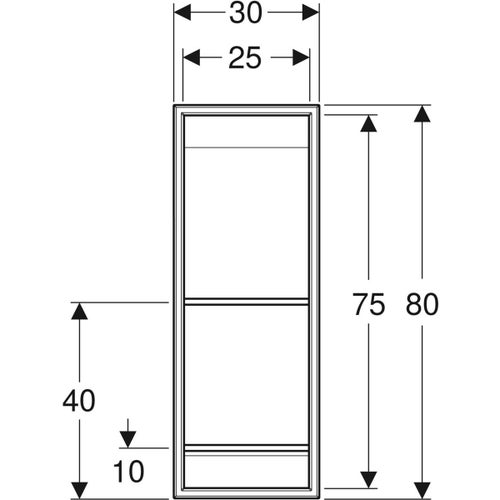 Immagine di Geberit Nicchia portaoggetti con ripiani 154.291.00.1
