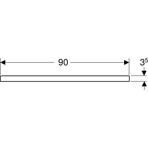 Immagine di Geberit MELUA piatto doccia quadrato 90 cm, colore bianco finitura opaco 00091100777G