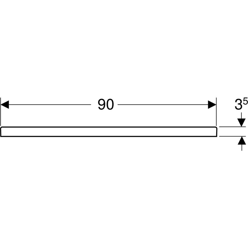 Immagine di Geberit MELUA piatto doccia quadrato 90 cm, colore bianco finitura opaco 00091100777G