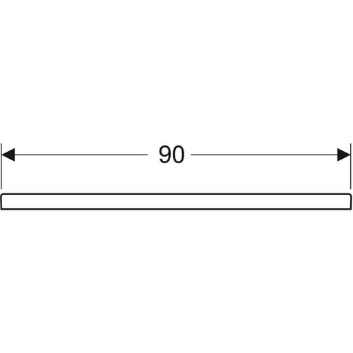 Immagine di Geberit MELUA piatto doccia quadrato 90 cm, colore bianco finitura opaco 00091100777G