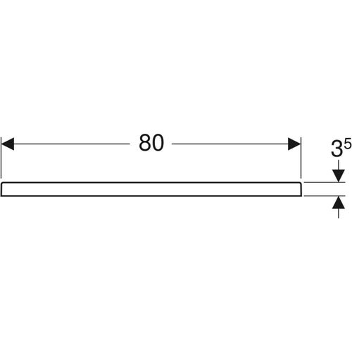 Immagine di Geberit MELUA piatto doccia quadrato 80 cm, colore bianco finitura opaco Y00090900777G