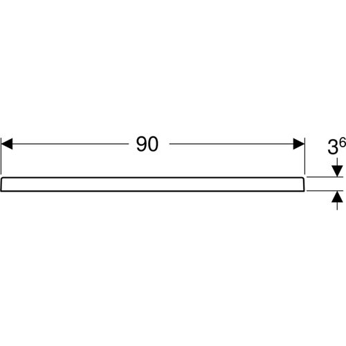 Immagine di Geberit MELUA piatto doccia rettangolare, L.70 P.90 cm, colore bianco finitura opaco 00092300777G