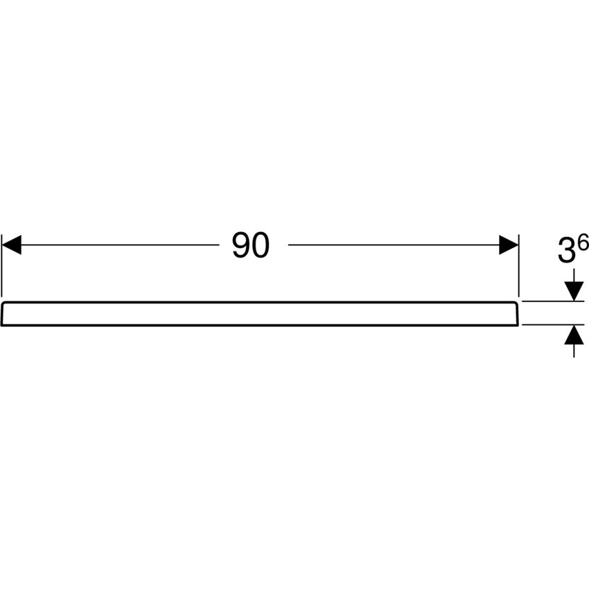 Immagine di Geberit MELUA piatto doccia rettangolare, L.70 P.90 cm, colore bianco finitura opaco 00092300777G