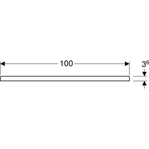 Immagine di Geberit MELUA piatto doccia rettangolare, L.70 P.100 cm, colore bianco finitura opaco 00093100777G