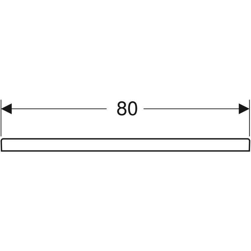 Immagine di Geberit MELUA piatto doccia rettangolare, L.80  P.100 cm, colore bianco finitura opaco 00095100777G