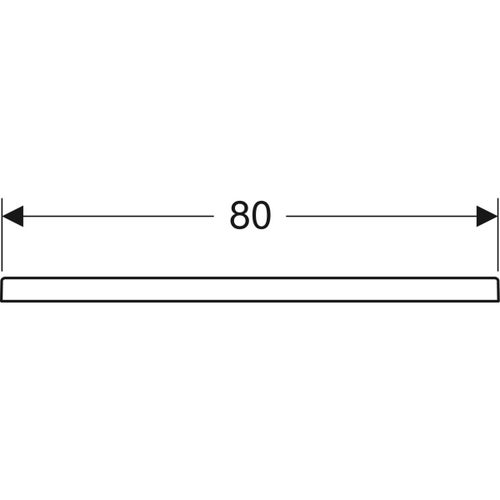 Immagine di Geberit MELUA piatto doccia rettangolare, L.80 P.120 cm, colore bianco finitura opaco 00095600777G