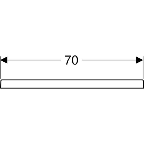Immagine di Geberit MELUA piatto doccia rettangolare, L.70 P.140 cm, colore bianco finitura opaco 00093800777G