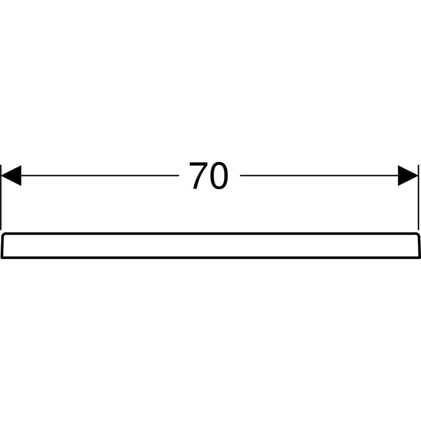 Immagine di Geberit MELUA piatto doccia rettangolare, L.70 P.140 cm, colore bianco finitura opaco 00093800777G