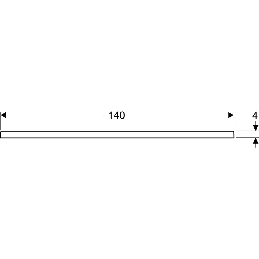 Immagine di Geberit MELUA piatto doccia rettangolare, L.70 P.140 cm, colore bianco finitura opaco 00093800777G