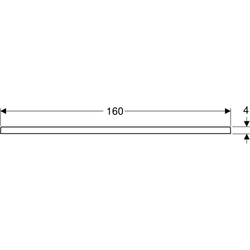 Immagine di Geberit MELUA piatto doccia rettangolare, L.70 P.160 cm, colore bianco finitura opaco 00094600777G