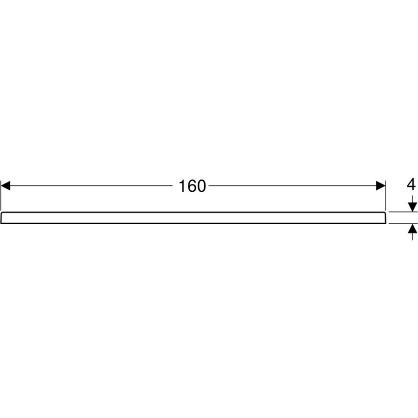 Immagine di Geberit MELUA piatto doccia rettangolare, L.70 P.160 cm, colore bianco finitura opaco 00094600777G