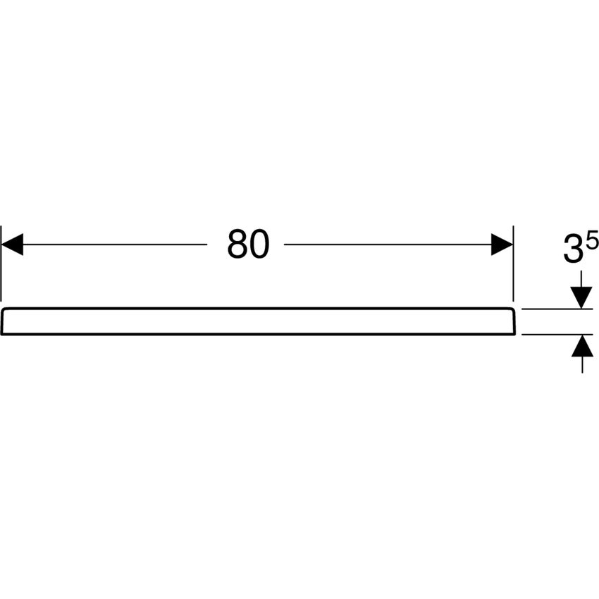 Immagine di Geberit MELUA piatto doccia rettangolare, L.80 P.160 cm, colore bianco finitura opaco 00096100777G