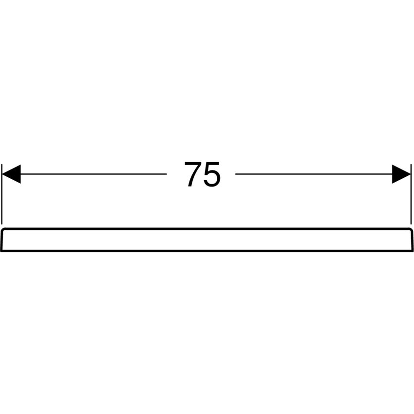 Immagine di Geberit MELUA piatto doccia rettangolare, L.75 P.160 cm, colore bianco finitura opaco 00098900777G