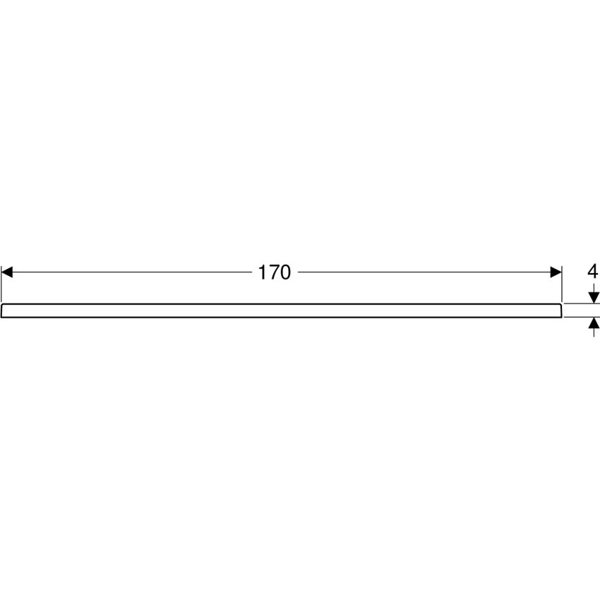 Immagine di Geberit MELUA piatto doccia rettangolare, L.70 P.170 cm, colore bianco finitura opaco 00094900777G