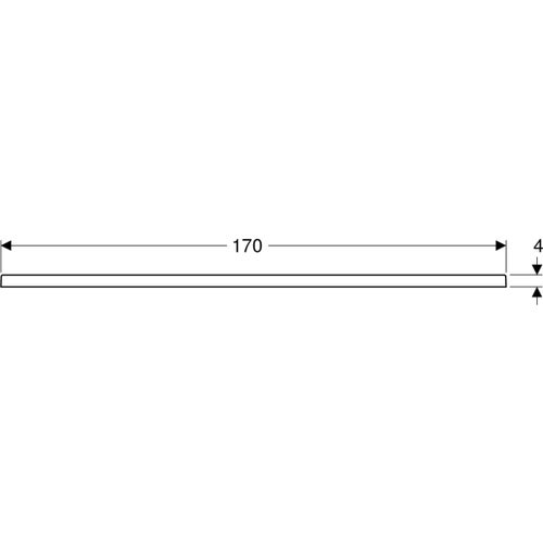 Immagine di Geberit MELUA piatto doccia rettangolare, L.75 P.170 cm, colore bianco finitura opaco 00099100777G