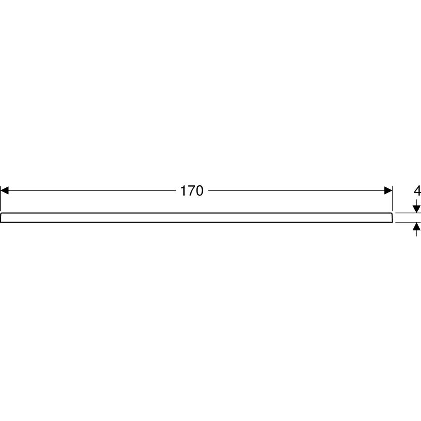 Immagine di Geberit MELUA piatto doccia rettangolare, L.75 P.170 cm, colore bianco finitura opaco 00099100777G