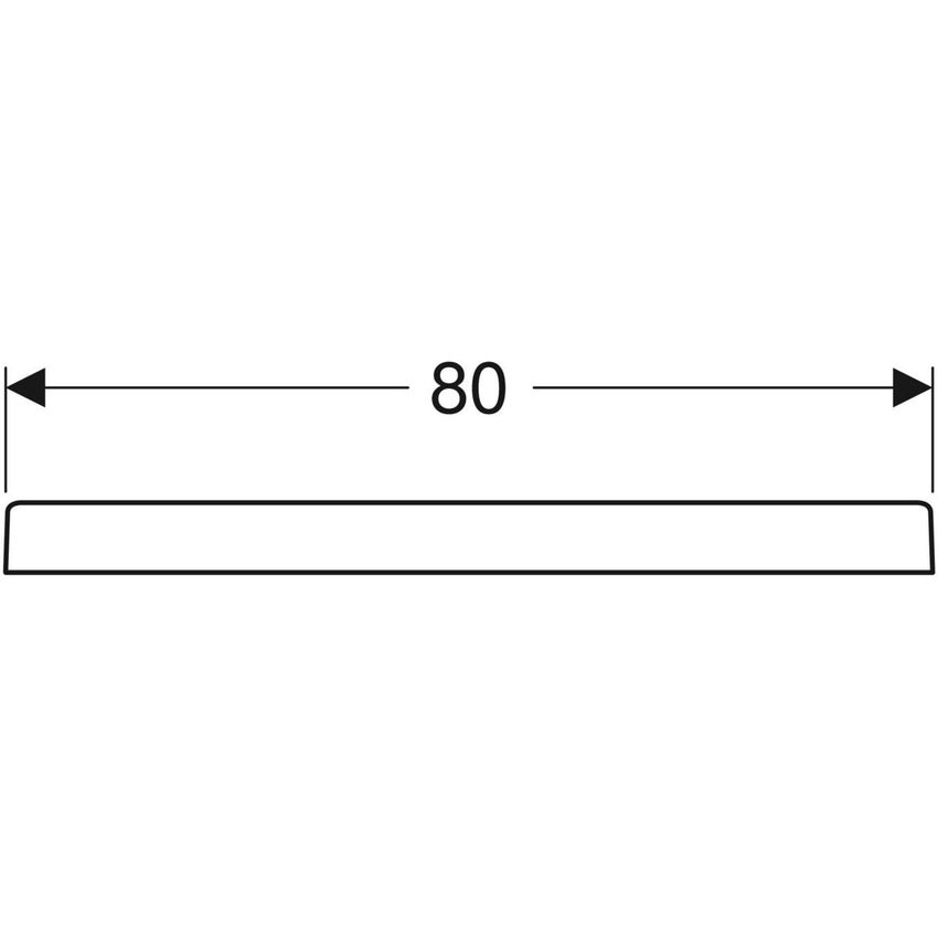 Immagine di Geberit 60 piatto doccia quadrato 80 cm, colore bianco finitura lucido 550.028.00.1