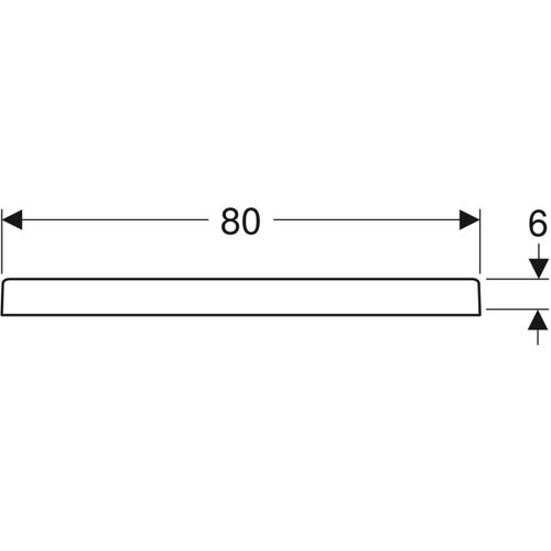Immagine di Geberit 60 piatto doccia quadrato 80 cm, colore bianco finitura lucido 550.028.00.1