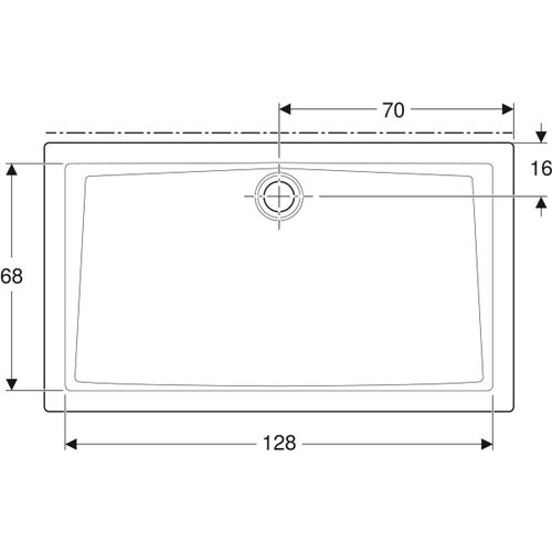 Immagine di Geberit 60 piatto doccia rettangolare L.140 P.80 cm, colore bianco finitura lucido 550.058.00.1